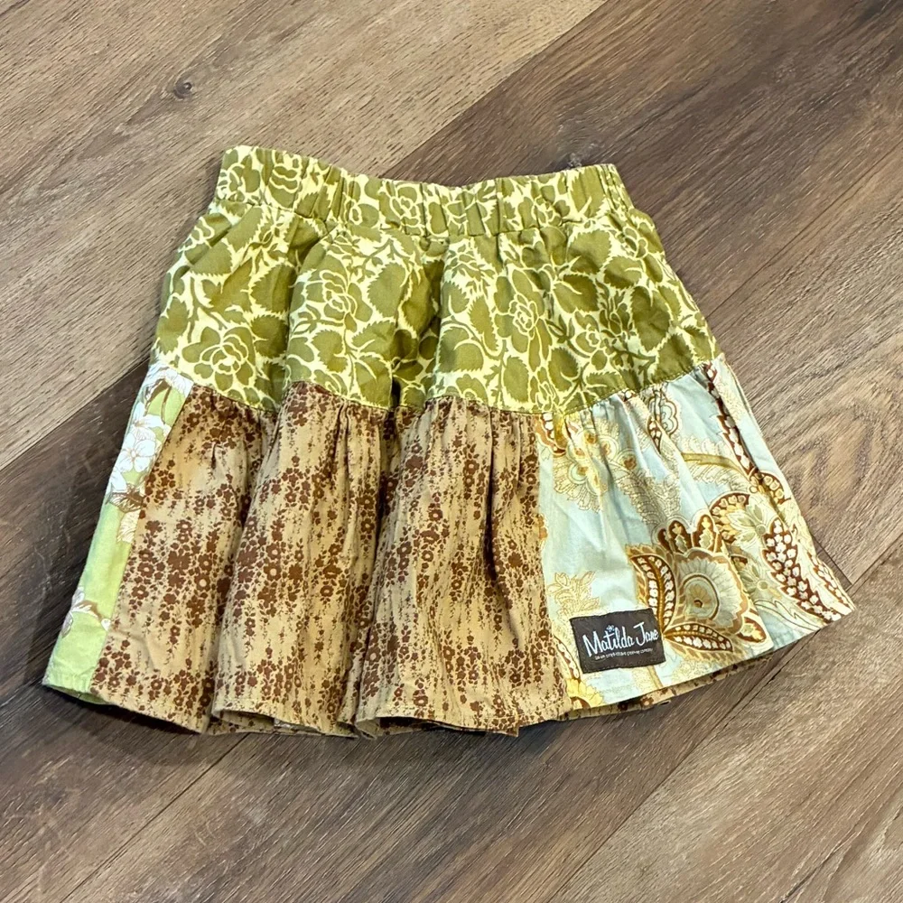 Matilda Jane Green Twirl Molly Skirt Size 6 Girl